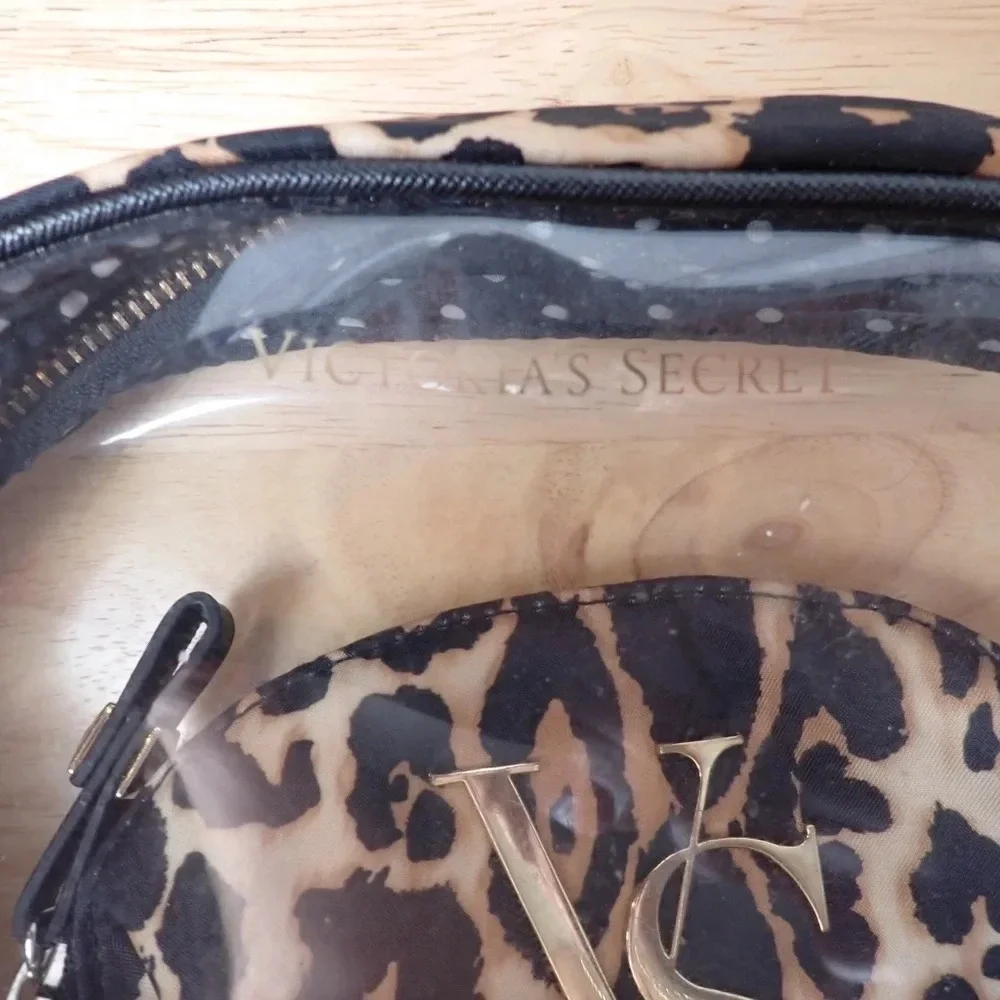 Victoria’s Secret Makeup Bag Set Leopard and Gold